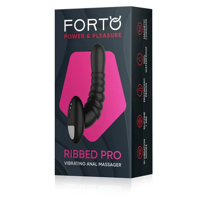Anal | FORTO FORTO Ribbed Pro Plug - Black
