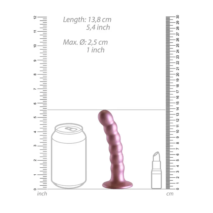 Female Sex Toys | OUCH! Beaded Silicone G-Spot Dildo - 5'' / 13cm-(ou822ros) - Shots Toys Female Sex Toys | OUCH! Beaded Silicone G-Spot Dildo - 5'' / 13cm-(ou822ros) - Shots Toys