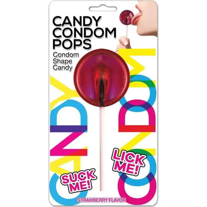 Hott Products Candy Condom Pop Strawberry Vibrators