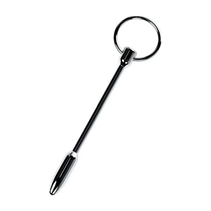 Male Sex Toys | Metal Silver Metal Urethral Plug w Ring