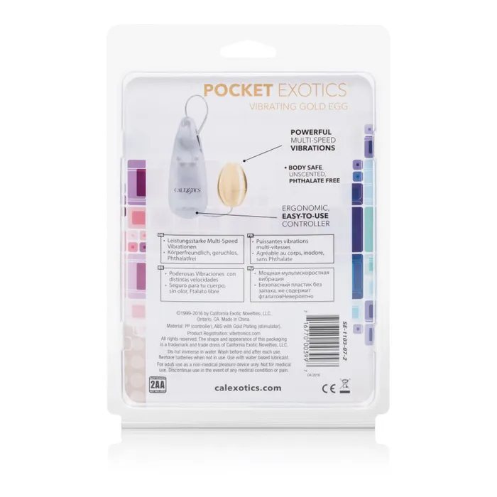 Pocket Exotics Vibrating Egg - Gold | CalExotics Female Sex Toys Pocket Exotics Vibrating Egg - Gold | CalExotics Female Sex Toys