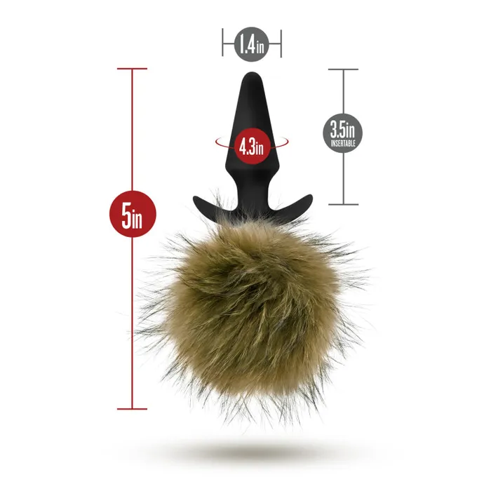 Vibrators | Blush Novelties Pom Plugs Fur Pom Pom - Brown