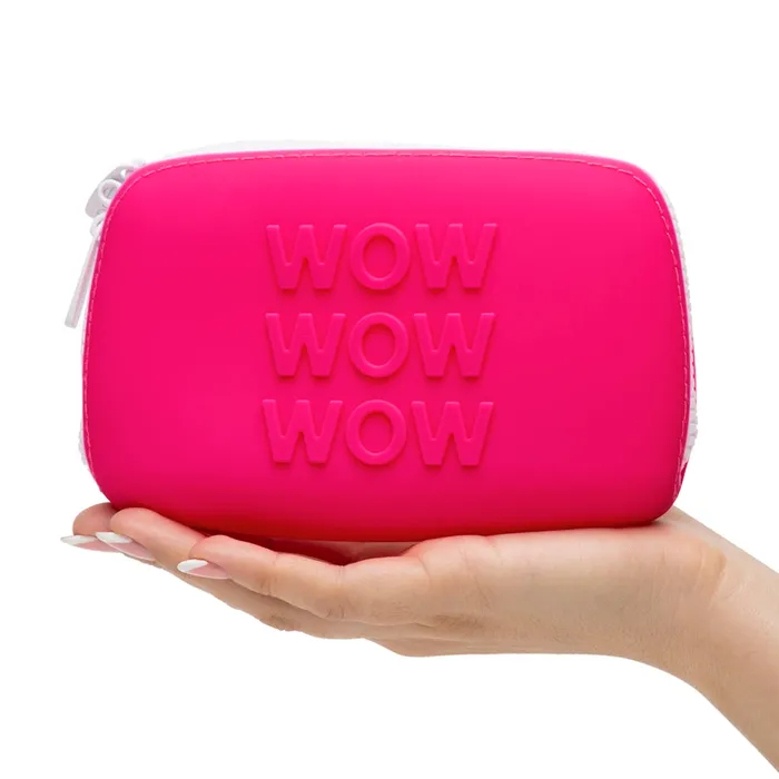 Vibrators | Happy Rabbit Wow Small Pink Silicone Zip Storage Bag - Love Honey