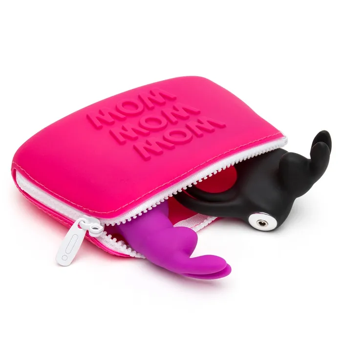 Vibrators | Happy Rabbit Wow Small Pink Silicone Zip Storage Bag - Love Honey