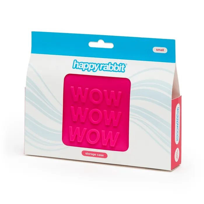 Vibrators | Happy Rabbit Wow Small Pink Silicone Zip Storage Bag - Love Honey