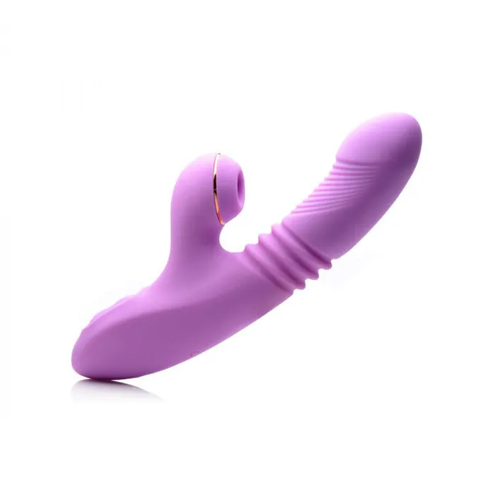 XR Brands inmi Vibrators | Shegasm Thrusting Suction Rabbit - Purple XR Brands inmi Vibrators | Shegasm Thrusting Suction Rabbit - Purple