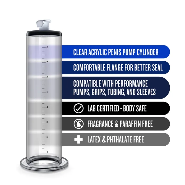 Anal Blush Novelties Performance 9 Inch X 175 Inch Penis Pump Cylinder Clear