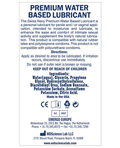 MD Science Lab Vibrators Swiss Navy Water Based Lube