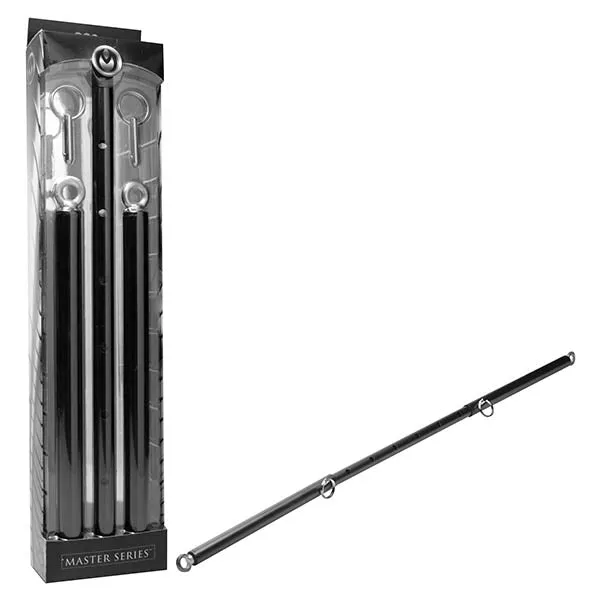 Master Series Steel Adjustable Spreader Bar Metal Spreader Bar Restraint XR Brands Male Sex Toys Master Series Steel Adjustable Spreader Bar Metal Spreader Bar Restraint XR Brands Male Sex Toys
