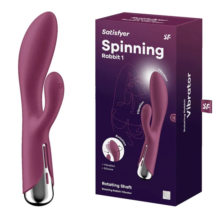 Satisfyer Vibrators Satisfyer Spinning Rabbit 1 Red 20 cm Rechargeable Rotating Rabbit Vibrator