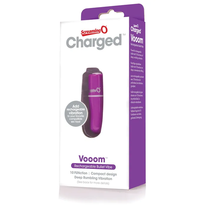 Vibrators Screaming O Charged Vooom Rechargeable Bullet Vibe Purple