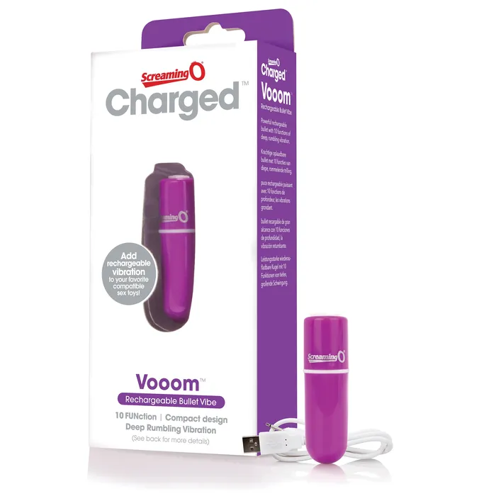 Vibrators Screaming O Charged Vooom Rechargeable Bullet Vibe Purple