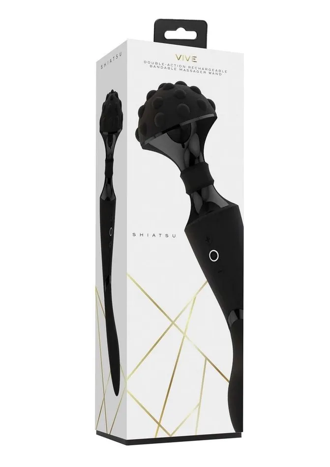 Vive Shiatsu Rechargeable Silicone Bendable Massager Wand Vive by Shots Female Sex Toys