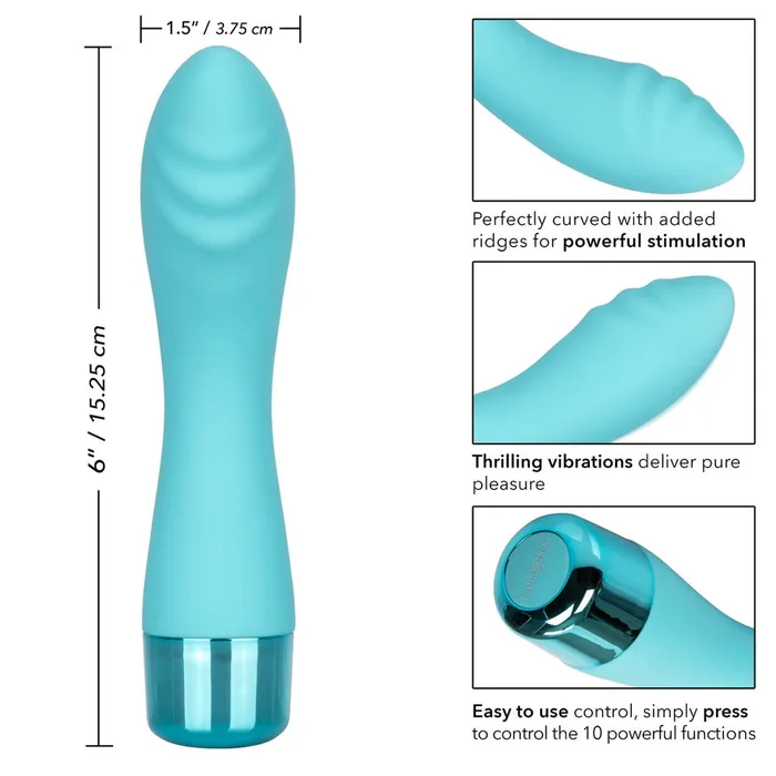 CalExotics Female Sex Toys Eden Ripple Silicone GSpot Vibrator Waterproof 6 Inch CalExotics Female Sex Toys Eden Ripple Silicone GSpot Vibrator Waterproof 6 Inch