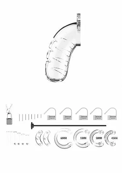 Mancage Model 16 Chastity 45 In Cage W Plug SHOTS AMERICA Male Sex Toys