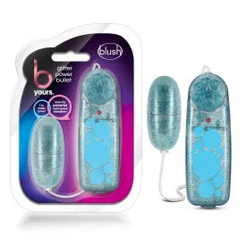 Vibrators B Yours Glitter Power Bullet Blue Blush Novelties