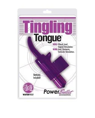Vibrators BMS Enterprises Tingling Tongue Power Bullet Purple