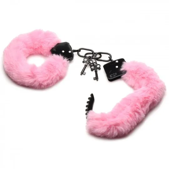 Master Series Female Sex Toys Cuffed in Fur Furry Handcuffs