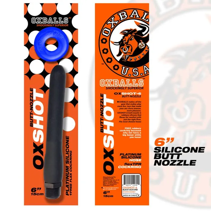 Oxshot Butt Nozzle 6in Shower Hose OxBalls Anal
