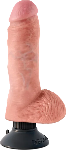 Pipedreams Female Sex Toys 8 Vibrating Cock With Balls Flesh