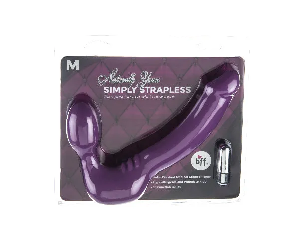 Si Novelties Female Sex Toys Strapless Strap On Vibrating Silicone M Purple
