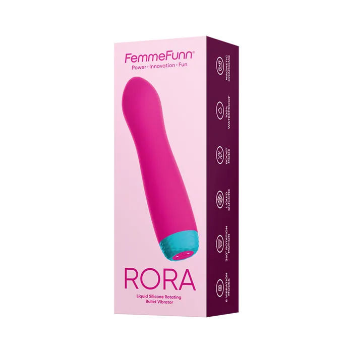 FemmeFunn Female Sex Toys FemmeFunn Rora Rechargeable Silicone Rotating Bullet Vibrator Pink FemmeFunn Female Sex Toys FemmeFunn Rora Rechargeable Silicone Rotating Bullet Vibrator Pink