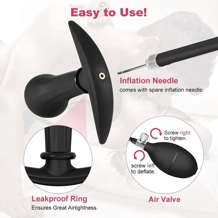 Male Sex Toys MRIMIN Inflatable Butt Plug with Detachable Needle Anal Sex Toys for Man and WomenSteel Ball Included MRIMIN Male Sex Toys MRIMIN Inflatable Butt Plug with Detachable Needle Anal Sex Toys for Man and WomenSteel Ball Included MRIMIN