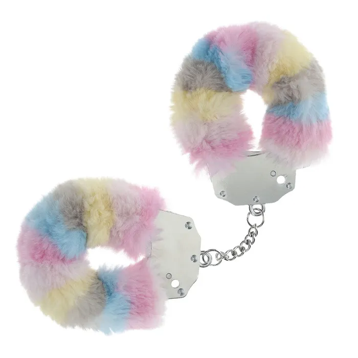 OUCH HeavyDuty Fluffy Cuffs Multicolour 2 Multicoloured Fluffy Restraints Shots Toys Couples OUCH HeavyDuty Fluffy Cuffs Multicolour 2 Multicoloured Fluffy Restraints Shots Toys Couples
