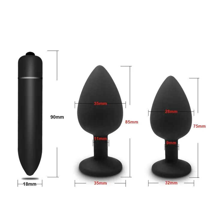 TLURO Official Store Anal Anal Plug Butt Plug for Woman Men Soft Silicone 3 Different Size Sex Toys Bullet Vibrator Anal Unisex Gay Anal Toys for Adults TLURO Official Store Anal Anal Plug Butt Plug for Woman Men Soft Silicone 3 Different Size Sex Toys Bullet Vibrator Anal Unisex Gay Anal Toys for Adults