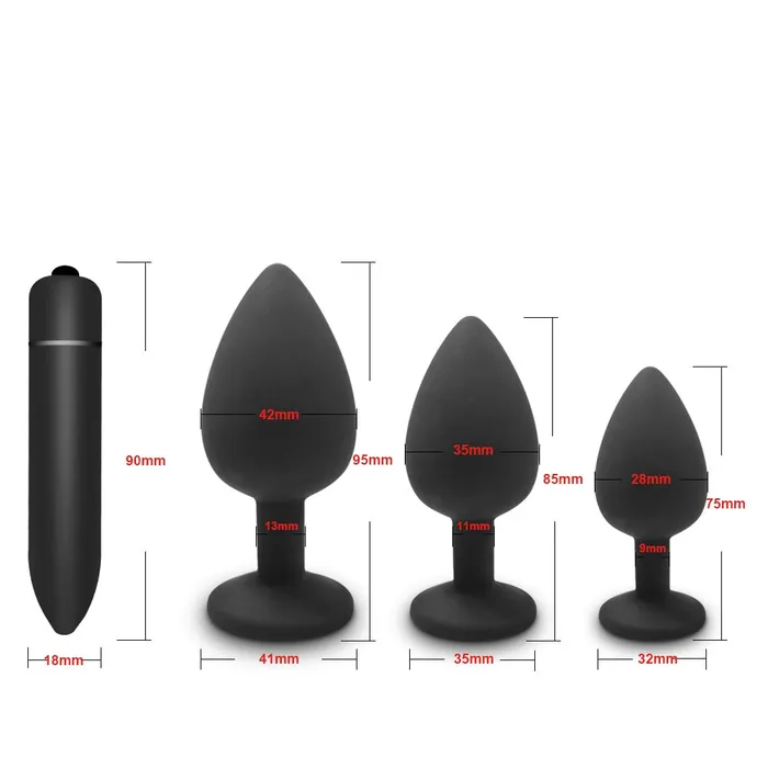 TLURO Official Store Anal Anal Plug Butt Plug for Woman Men Soft Silicone 3 Different Size Sex Toys Bullet Vibrator Anal Unisex Gay Anal Toys for Adults TLURO Official Store Anal Anal Plug Butt Plug for Woman Men Soft Silicone 3 Different Size Sex Toys Bullet Vibrator Anal Unisex Gay Anal Toys for Adults