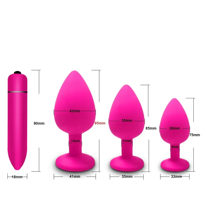 TLURO Official Store Anal Anal Plug Butt Plug for Woman Men Soft Silicone 3 Different Size Sex Toys Bullet Vibrator Anal Unisex Gay Anal Toys for Adults TLURO Official Store Anal Anal Plug Butt Plug for Woman Men Soft Silicone 3 Different Size Sex Toys Bullet Vibrator Anal Unisex Gay Anal Toys for Adults