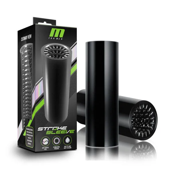 Blush Novelties M For Men Stroke Sleeve Black Male Sex Toys