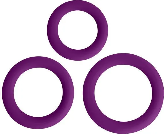 CURVE NOVELTIES Male Sex Toys Gossip Love Ring Trio Violet