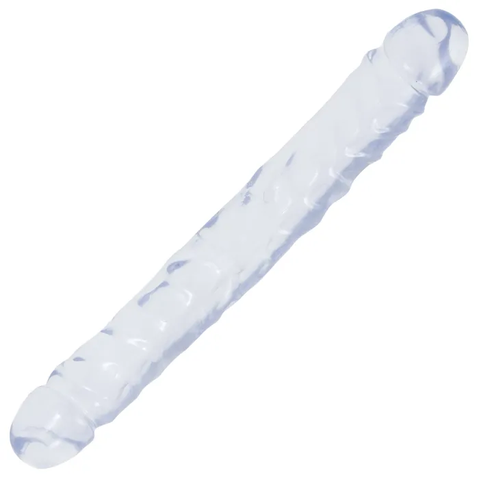 Dildos Doc Johnson Novelties Crystal Jellies Jr Double Dong Clear 12in