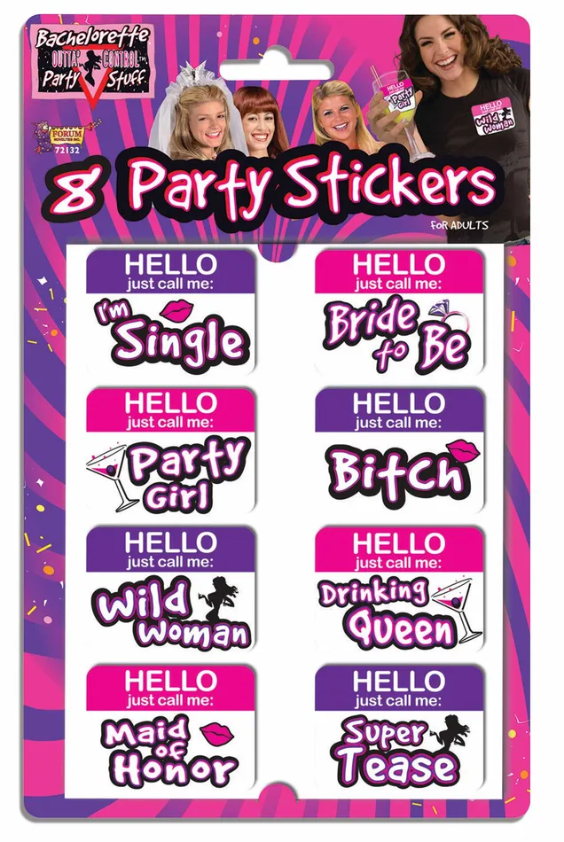 Forum Novelty Vibrators Bachelorette Stickers