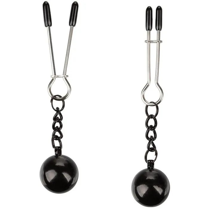 Cal Exotics Female Sex Toys Nipple Grips Weighted Tweezer Nipple Clamps