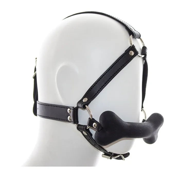Dark Amour Female Sex Toys Bone Gag Head Harness Available in 2 colors