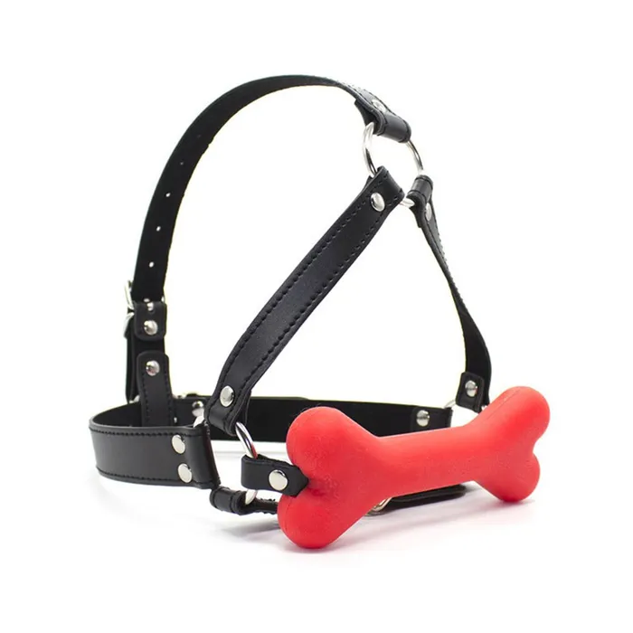 Dark Amour Female Sex Toys Bone Gag Head Harness Available in 2 colors