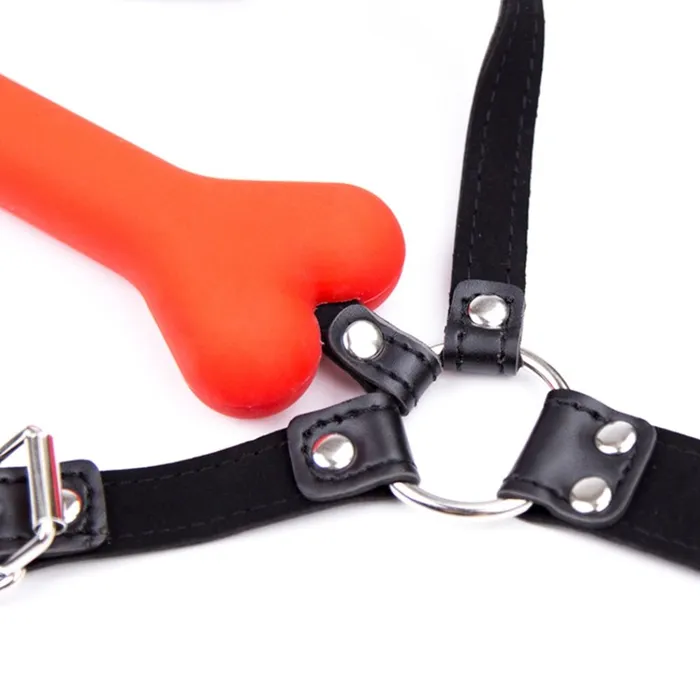 Dark Amour Female Sex Toys Bone Gag Head Harness Available in 2 colors
