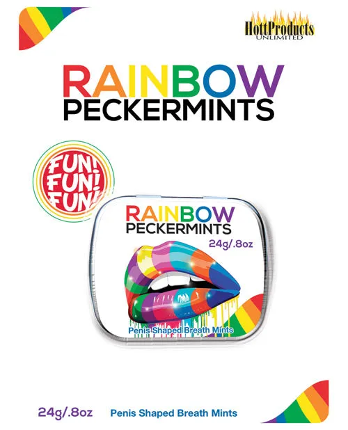 Hott Products Female Sex Toys Rainbow Pecker Shape Candies In Tin