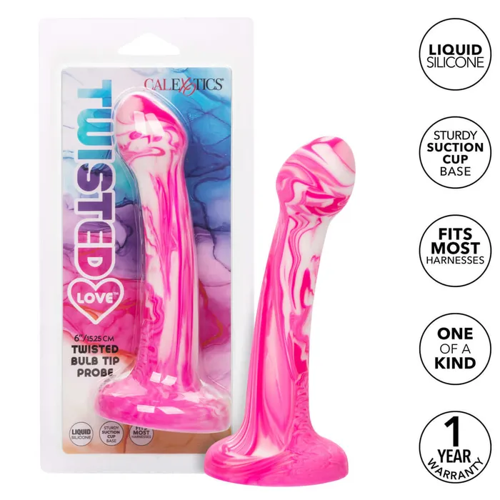 Anal California Exotic Novelties California Exotic Novelties Twisted Love Pink Bulb Tip Probe