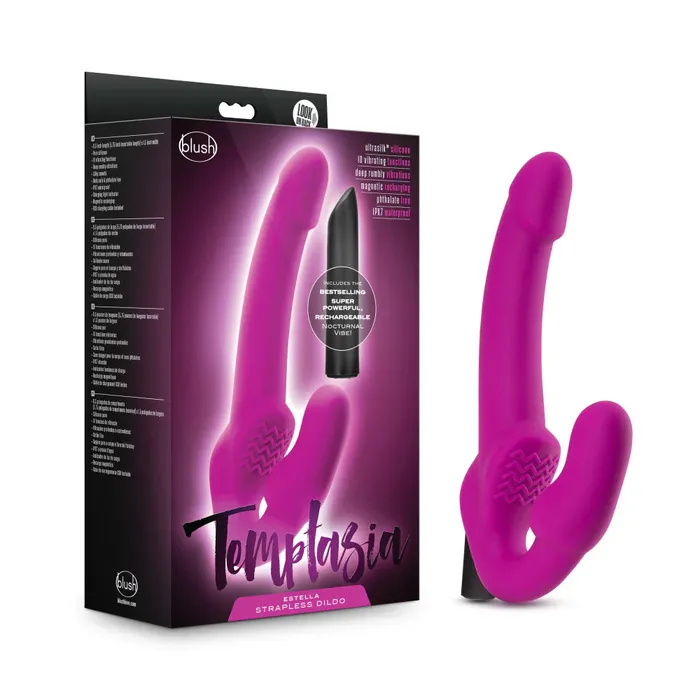 AYLI Female Sex Toys Estella Vibrating Strapless StrapOn Dildo by Temptasia