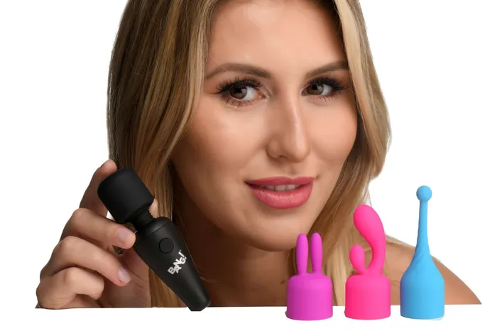 Bang 10X Mini Wand Massager with Trio Attachments from XR Brands XR Brands Female Sex Toys