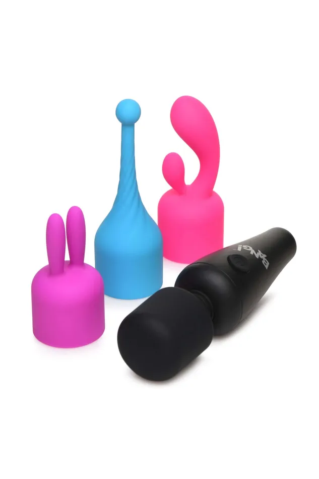 Bang 10X Mini Wand Massager with Trio Attachments from XR Brands XR Brands Female Sex Toys