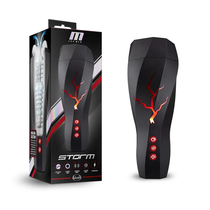 Blush Male Sex Toys M For Men By Blush Storm Realistic White Vibrating Rechargeable Masturbator Stroker Blush Male Sex Toys M For Men By Blush Storm Realistic White Vibrating Rechargeable Masturbator Stroker