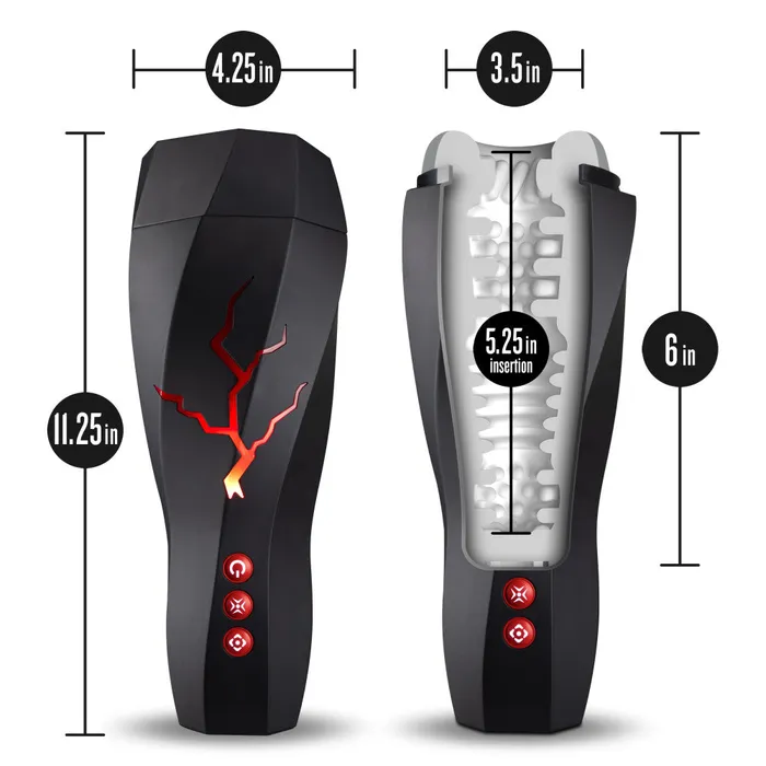 Blush Male Sex Toys M For Men By Blush Storm Realistic White Vibrating Rechargeable Masturbator Stroker