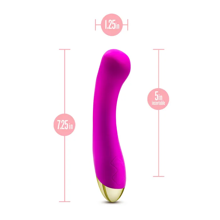 Blush Vibrators Aria By Blush Bangin AF Enhanced GSpot Stimulation Purple Silicone Vibrator with Powerful RumboTech Technology