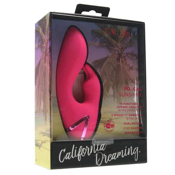 California Dreaming SoCal Sunshine Rabbit Vibe in Pink CalExotics Vibrators California Dreaming SoCal Sunshine Rabbit Vibe in Pink CalExotics Vibrators