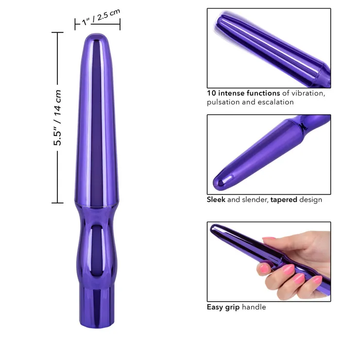 California Exotic Novelties Anal California Exotic Novelties Rechargeable Anal Probe Metallic Purple 55 Inches