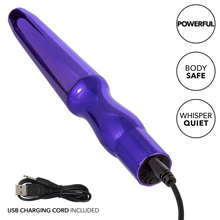 California Exotic Novelties Anal California Exotic Novelties Rechargeable Anal Probe Metallic Purple 55 Inches